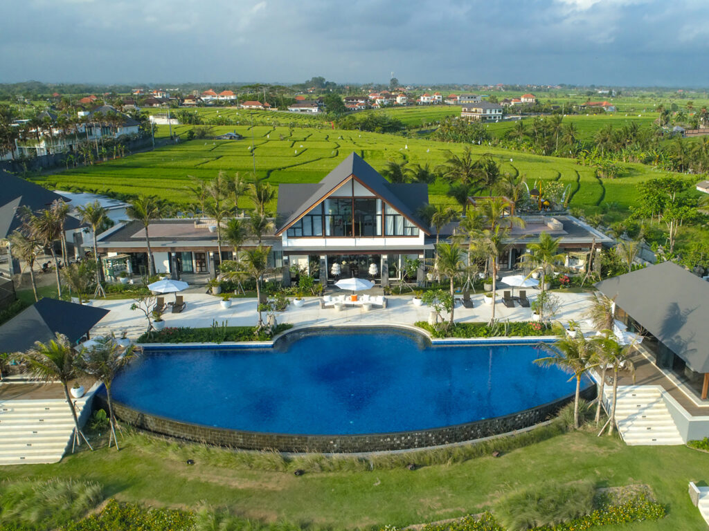 001 Tirtha Bayu Villa II Aerial View From The Ocean 7 - Island Events Co Bali