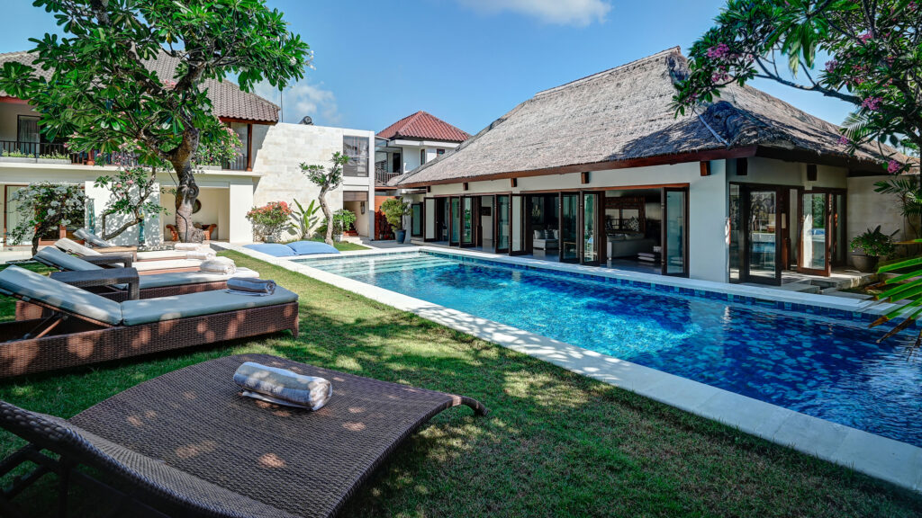 01 Casa Evaliza Breezy Pool Area Fronting The Living And Dining Pavilion 7 - Island Events Co Bali