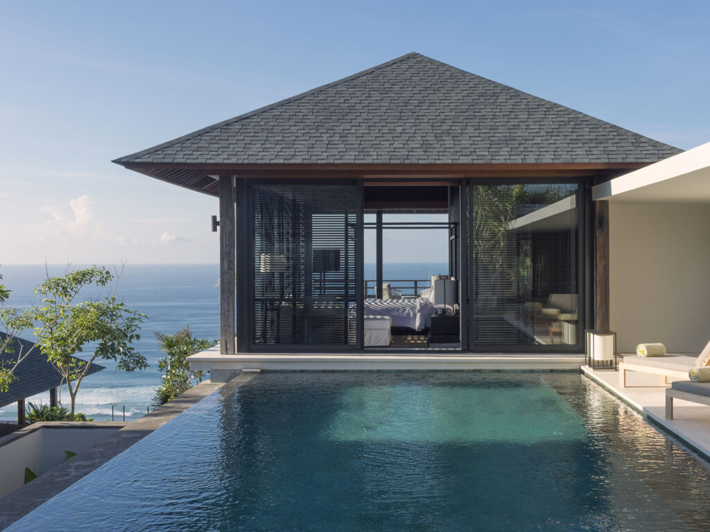 01 Sohamsa Estate Villa Hamsa Master Bedroom Pool View 8 - Island Events Co Bali