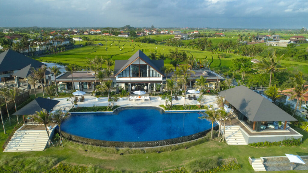 01 Tirtha Bayu Villa II Aerial View From The Ocean 1 - Island Events Co Bali