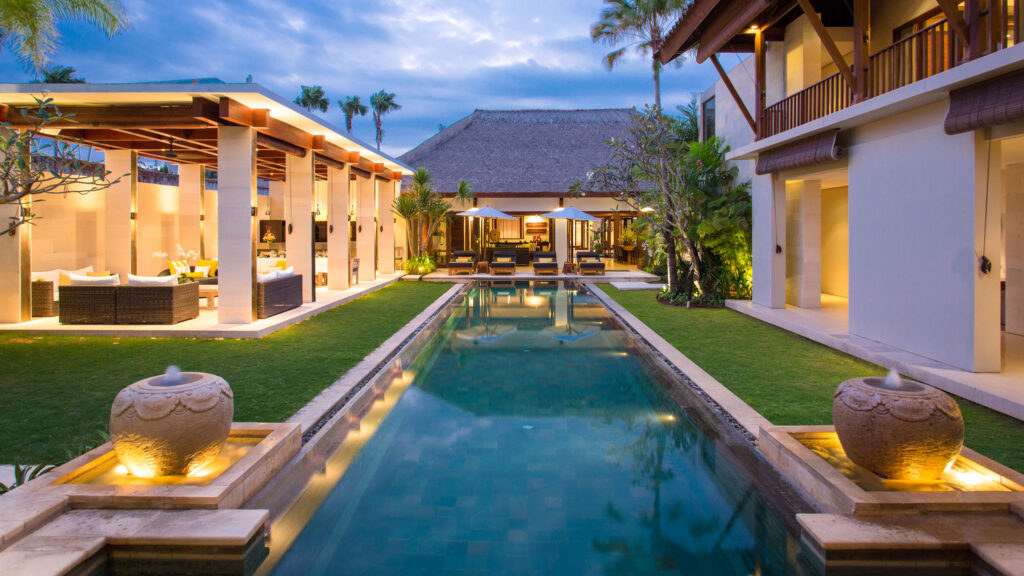 01 Villa Lilibel The Villa Lit Up 2 - Island Events Co Bali