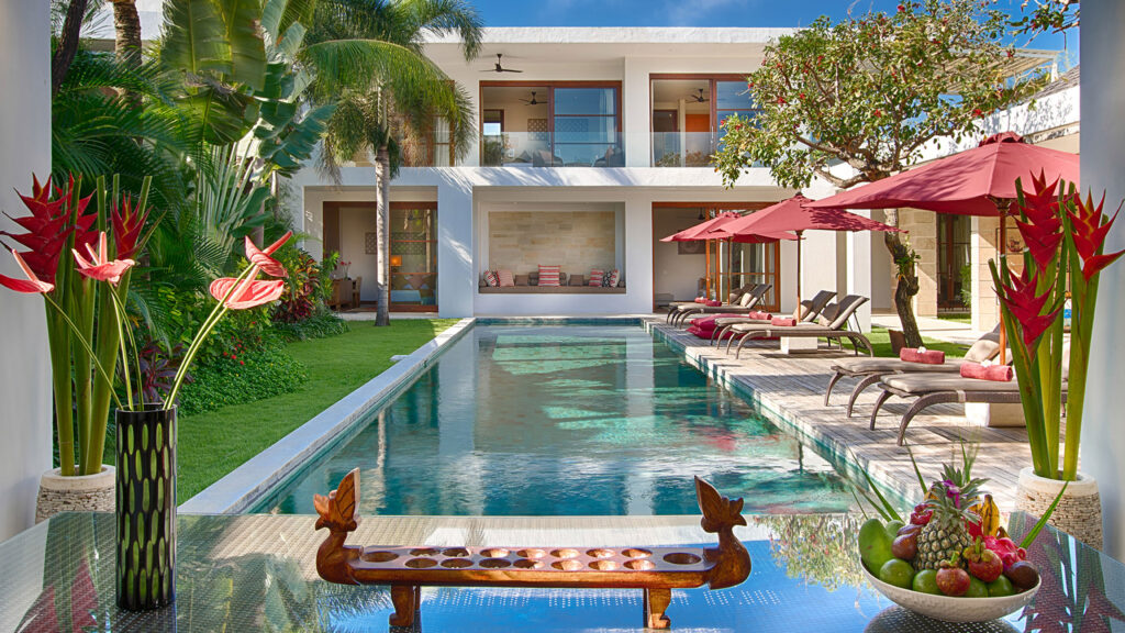 1. Casa Brio View From The Poolside Bale 28 - Island Events Co Bali