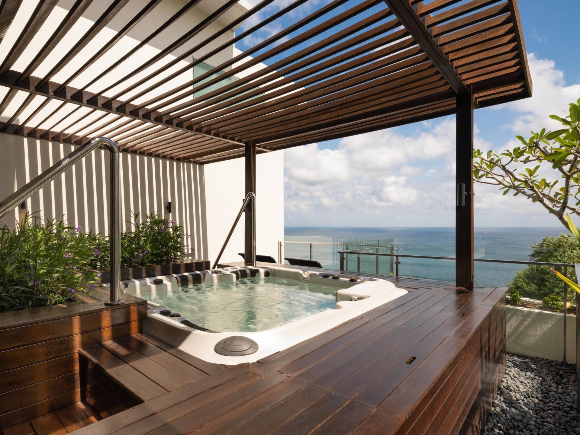 Anantara  Uluwatu Bali Resort Guest Room Dedari Penthouse Outdoor Jacuzzi With Ocean View - Island Events Co Bali