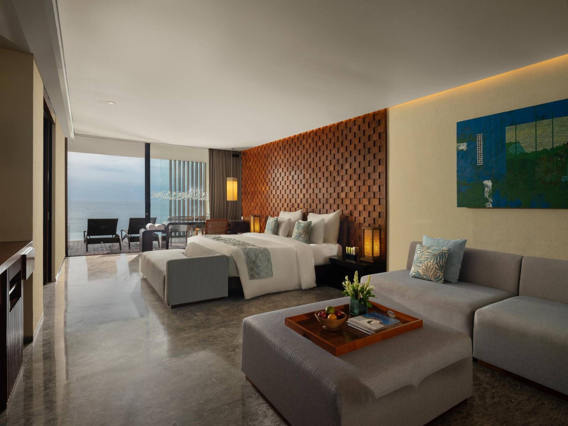 Anantara Uluwatu Bali Resort Guest Room Ocean Front Pool Suite Bedroom - Island Events Co Bali