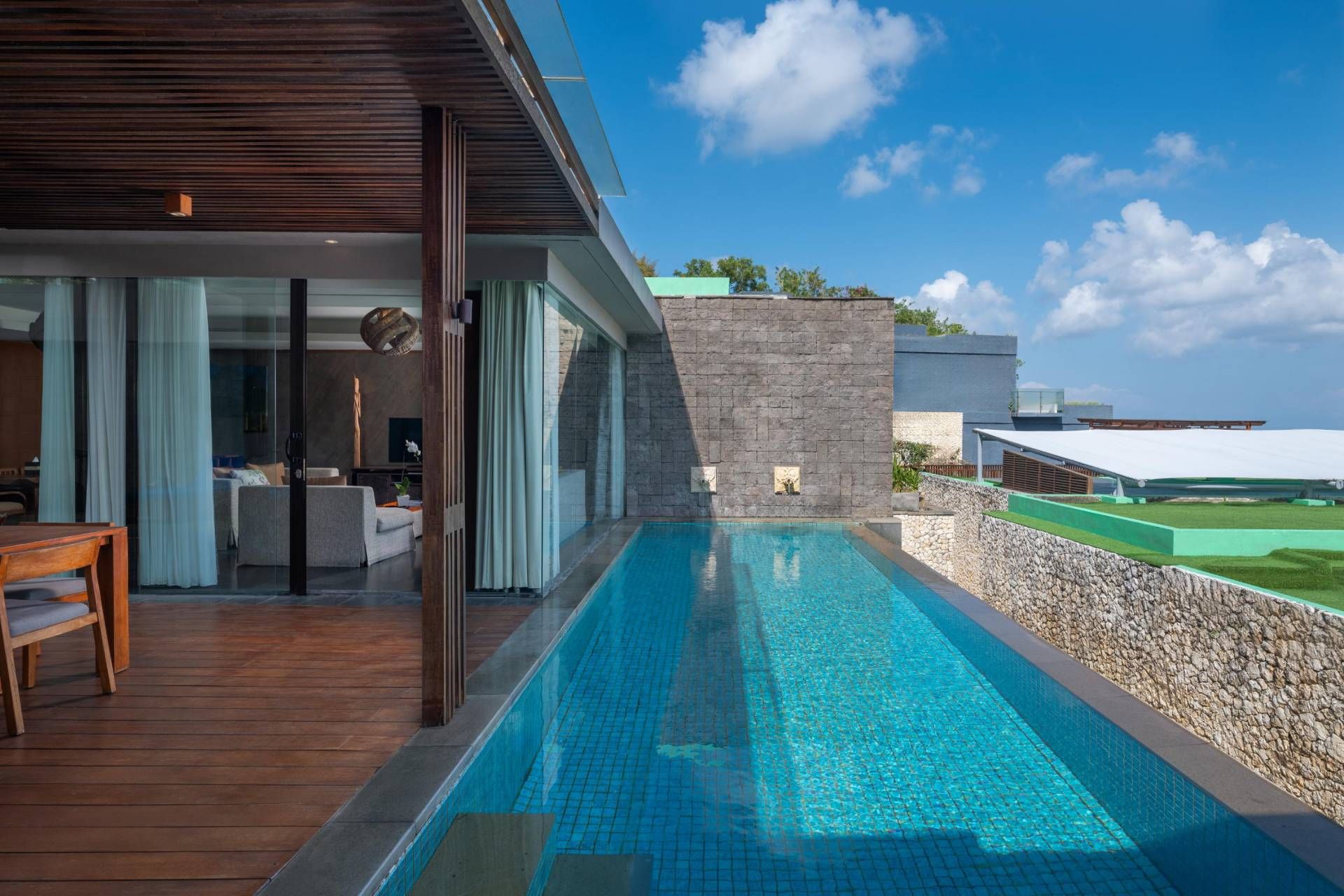 Anantara Uluwatu Bali Resort Guest Room Three Bedroom Ocean View Pool Villa Pool - Island Events Co Bali