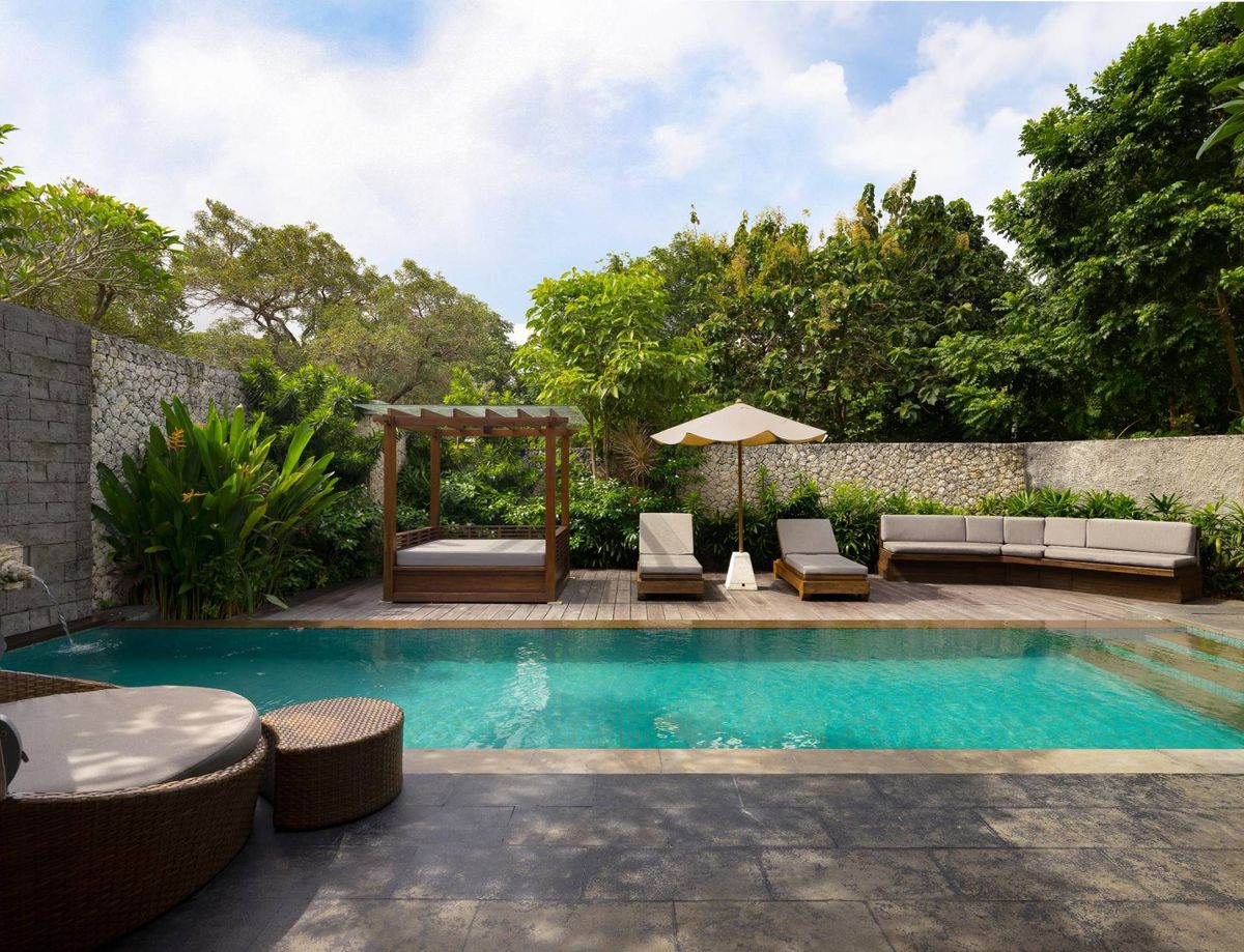 Anantara Uluwatu Bali Resort Guest Room Two Bedroom Garden View Pool Villa Pool Side View 1 - Island Events Co Bali