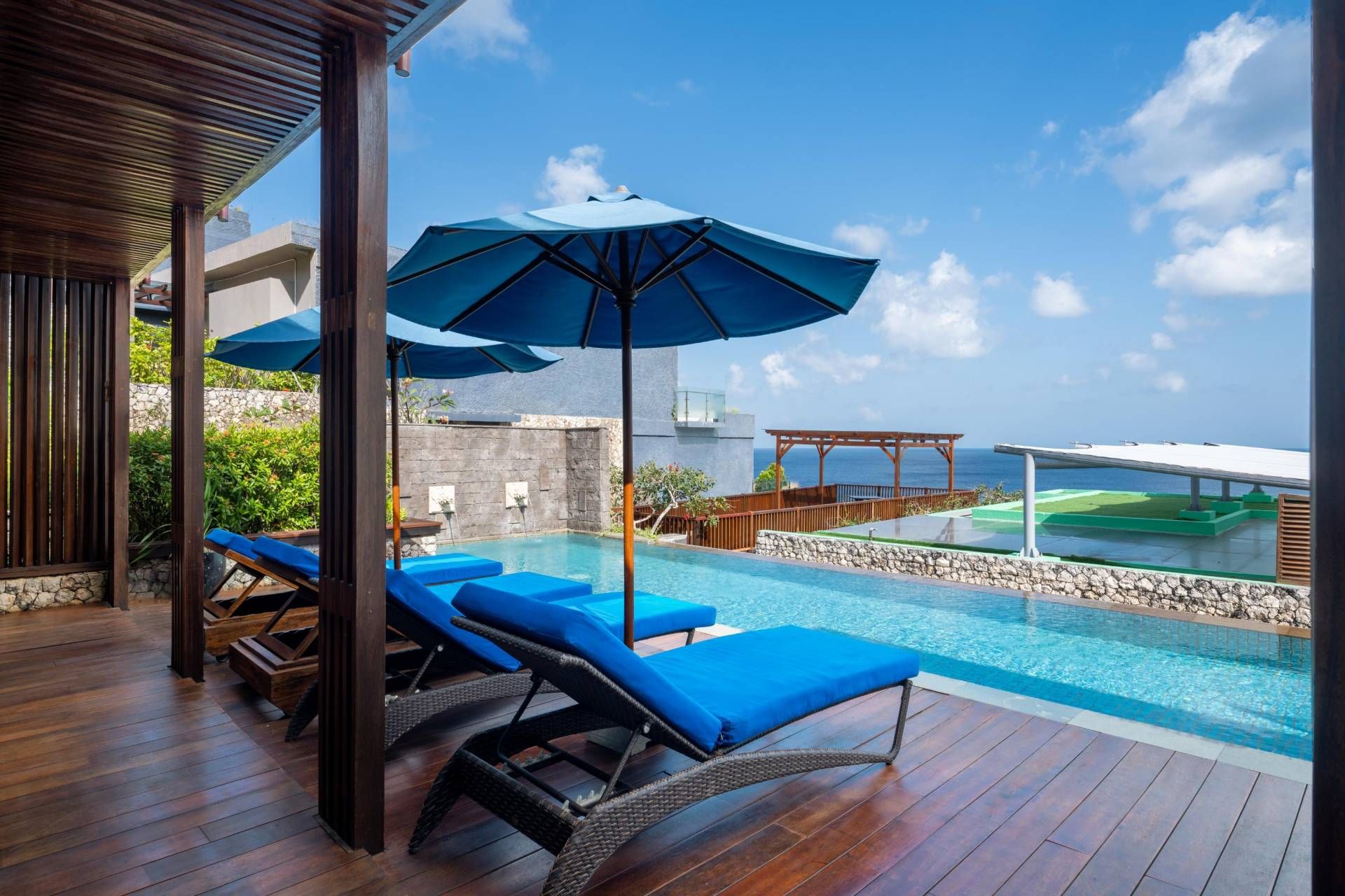 Anantara Uluwatu Bali Resort Guest Room Two Bedroom Ocean View Pool Villa Balcony - Island Events Co Bali